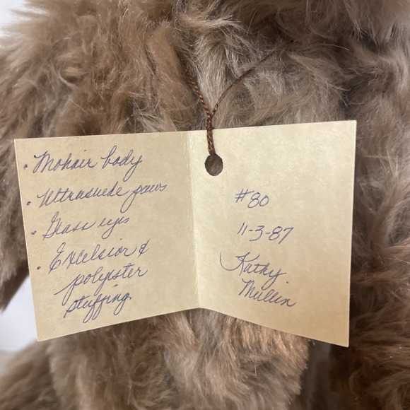 Kathy Mullin Mulbeary's teddy bear 18 Inches Fully Jointed Mohair 1987 - Picture 5 of 6